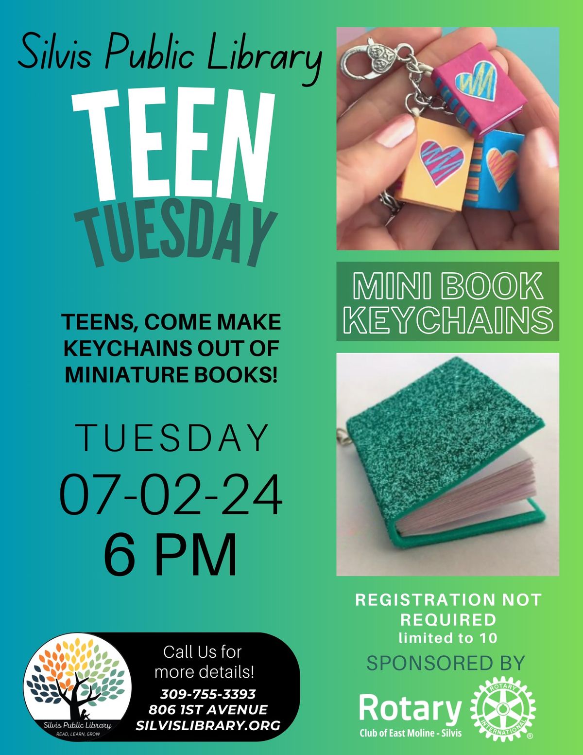 Teen Tuesday: Mini Book Keychains