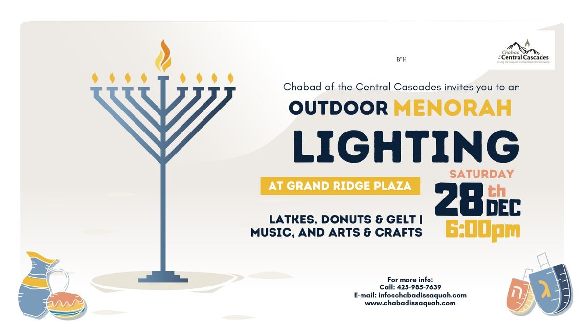 Outdoor Menorah Lighting