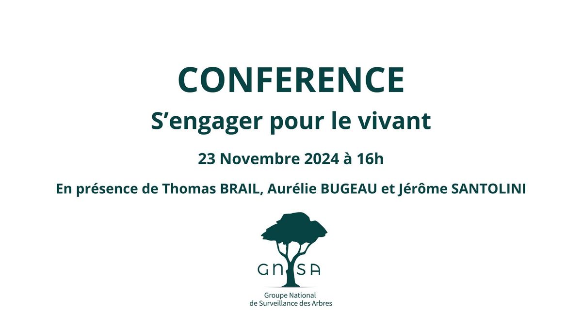 Conf\u00e9rence "S'engager pour le vivant"