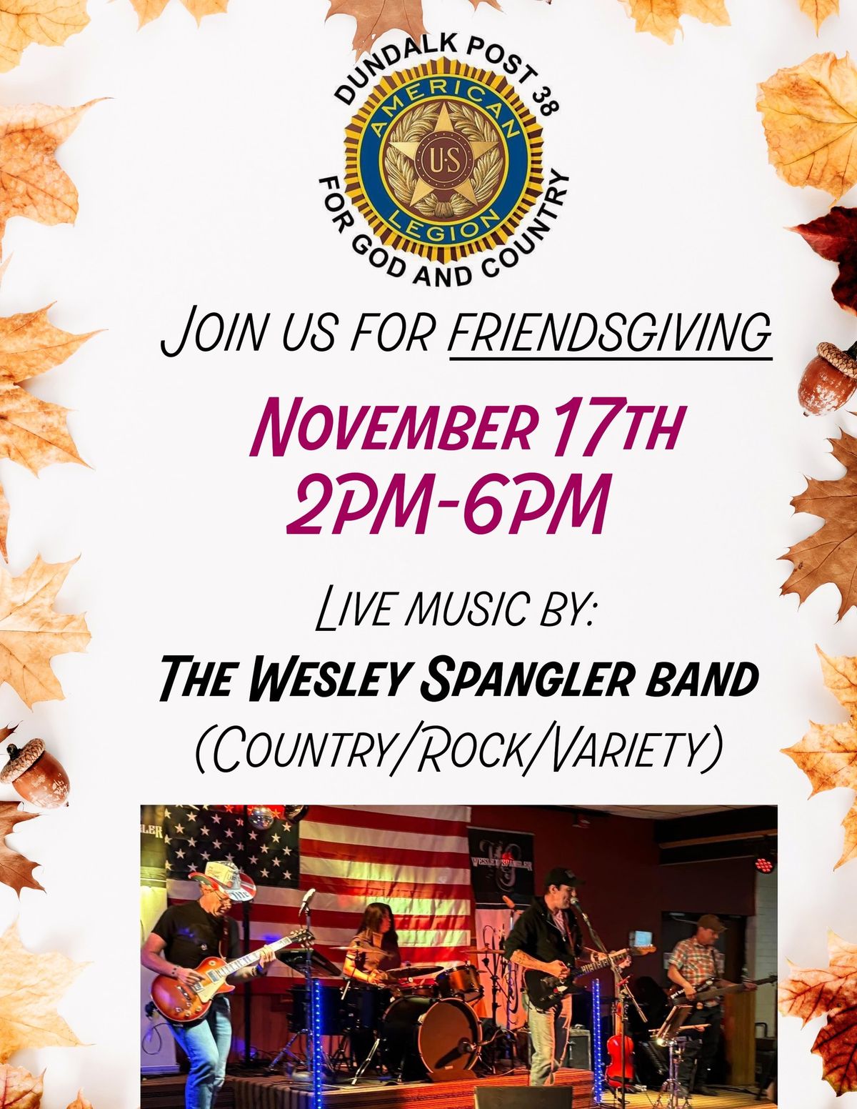 Friendsgiving w\/ the Wesley Spangler Band