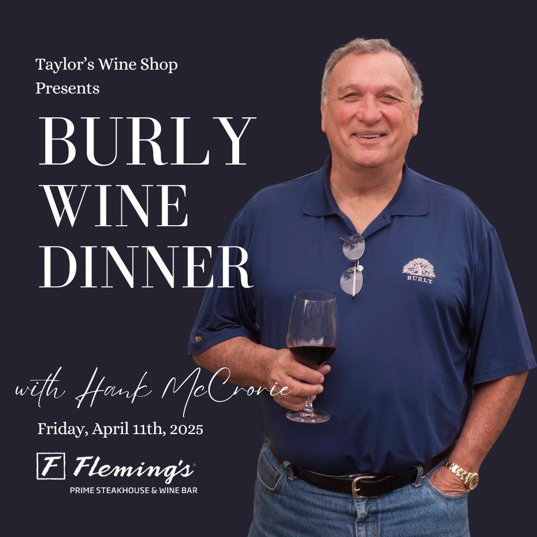 Burly Wine Dinner with Hank McCrorie