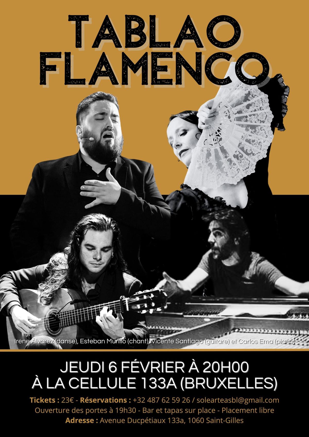 Tablao flamenco - Irene \u00c1lvarez, Esteban Murillo, Vicente Santiago y Carlos Ema