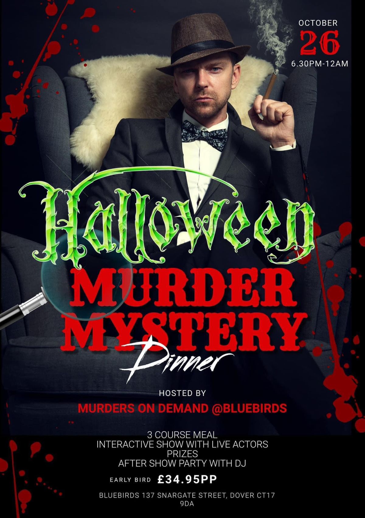 Halloween Murder Mystery Evening. Dinner and Show.