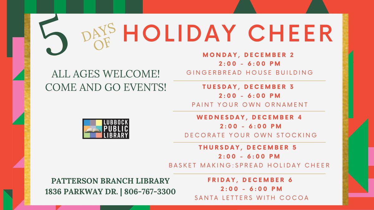 Holiday Cheer: Stocking Decorating at Patterson Branch Library