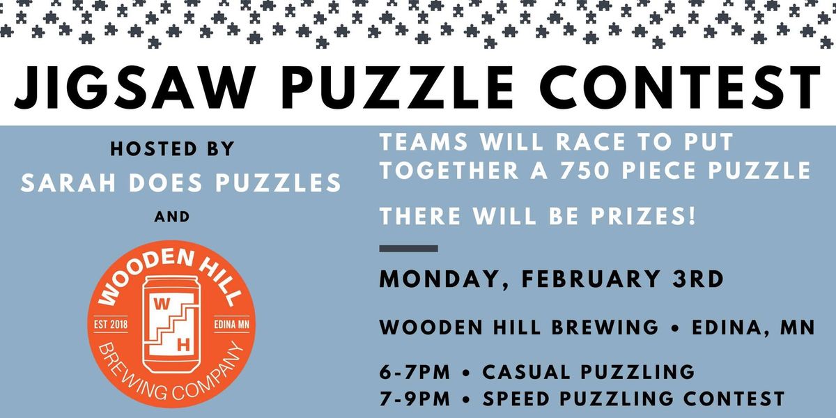 CHALLENGE Team Jigsaw Puzzle Contest at Wooden Hill Brewing Company with Sarah Does Puzzles