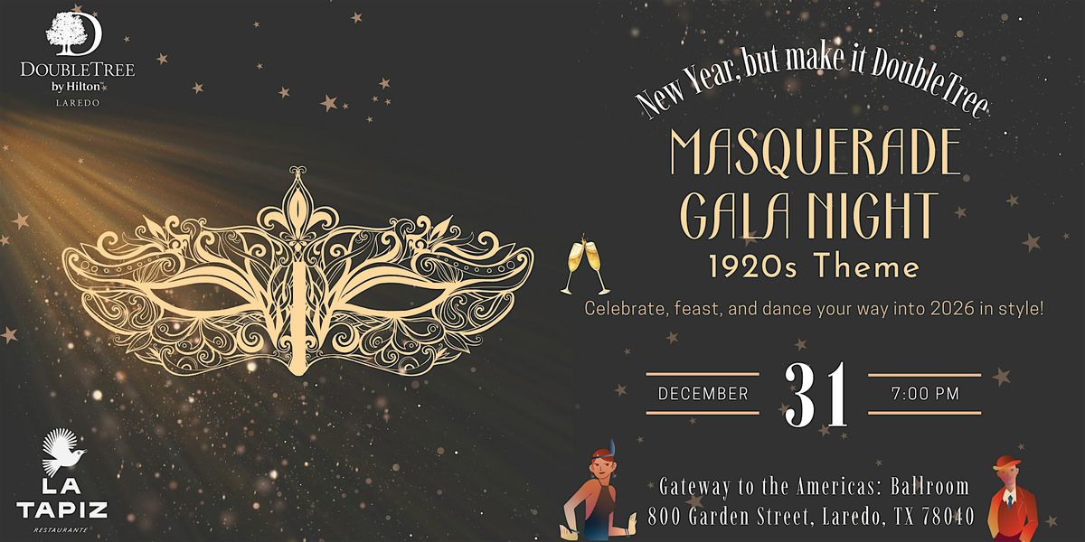 New Year\u2019s Eve Masquerade Gala \u2013 1920s Extravaganza with Buffet & Live DJ
