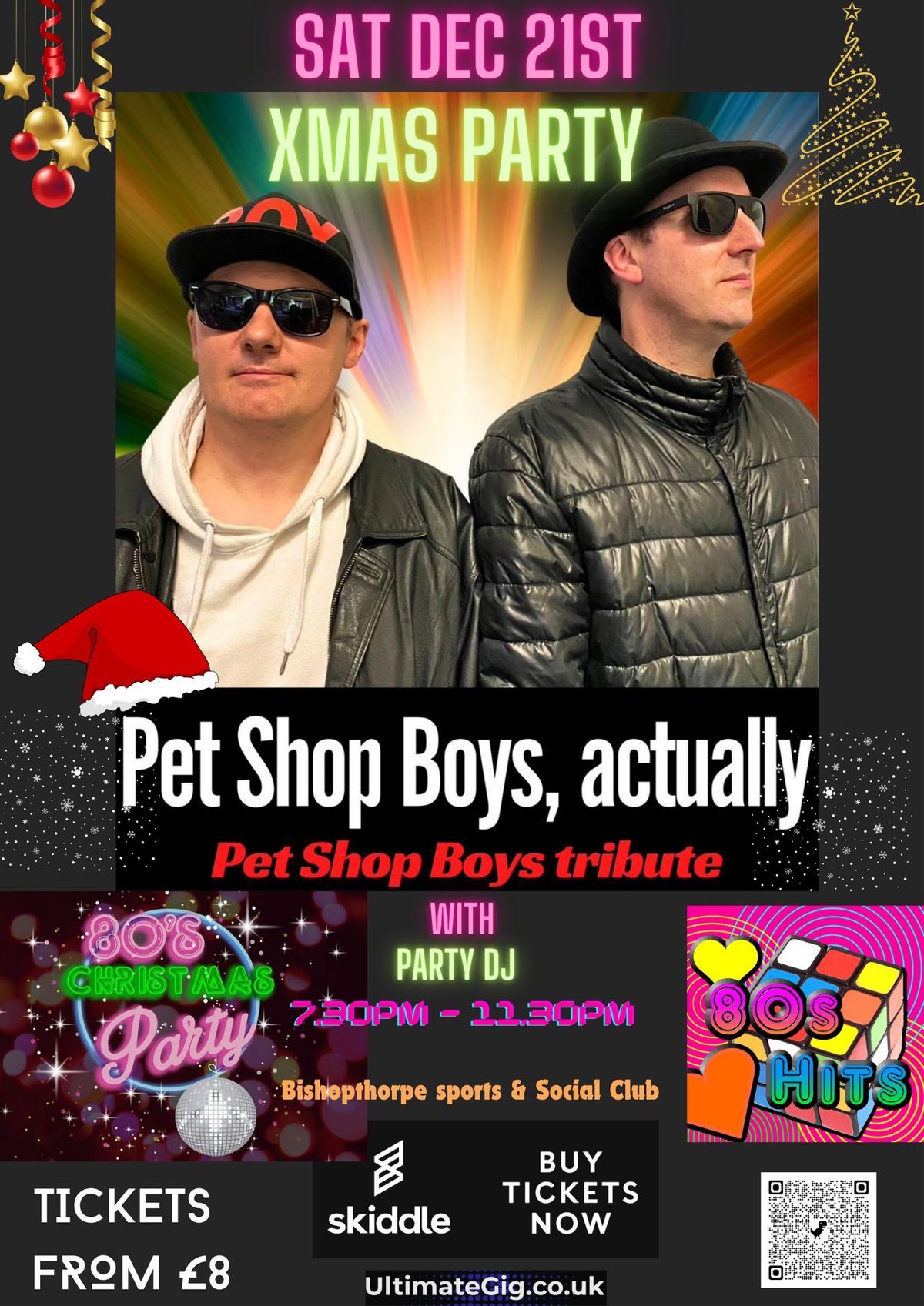 Pet Shop Boys Actually - York Xmas 80's Party with DJ UltimateGig