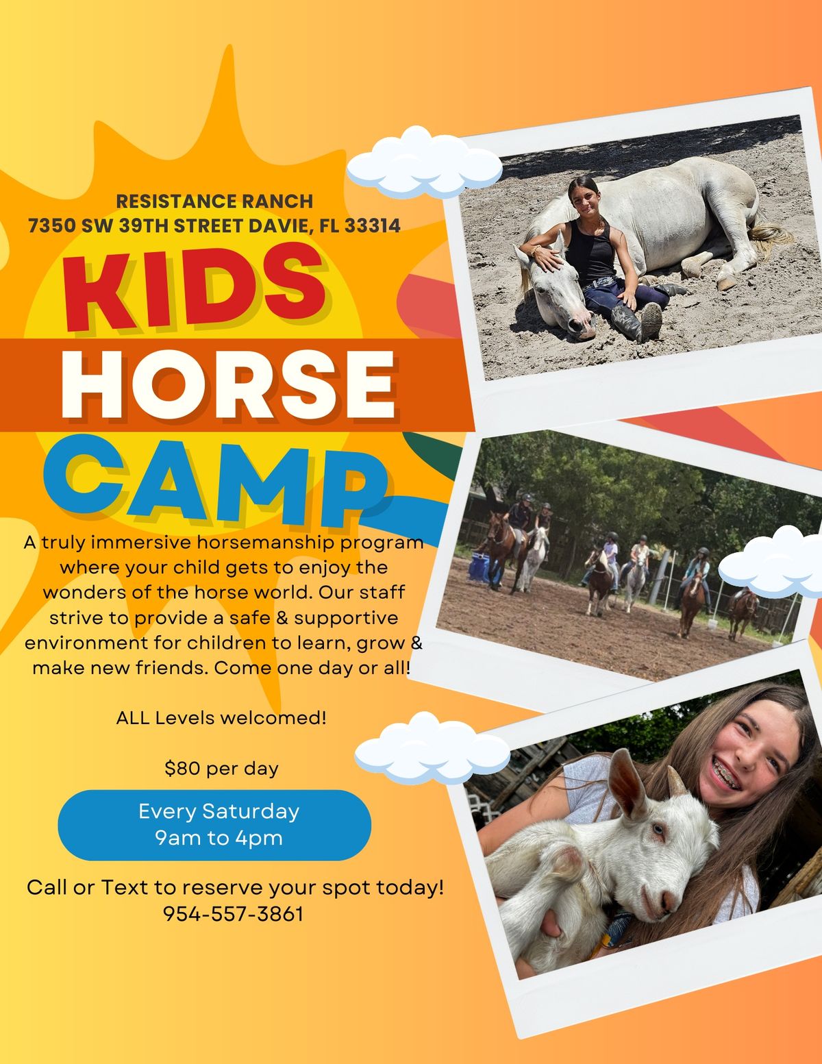 Saturday Camps at Resistance Ranch