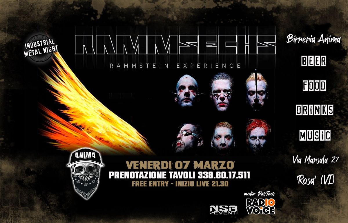 Rammsechs - Rammstein Tribute @Anima (Cena + Live)