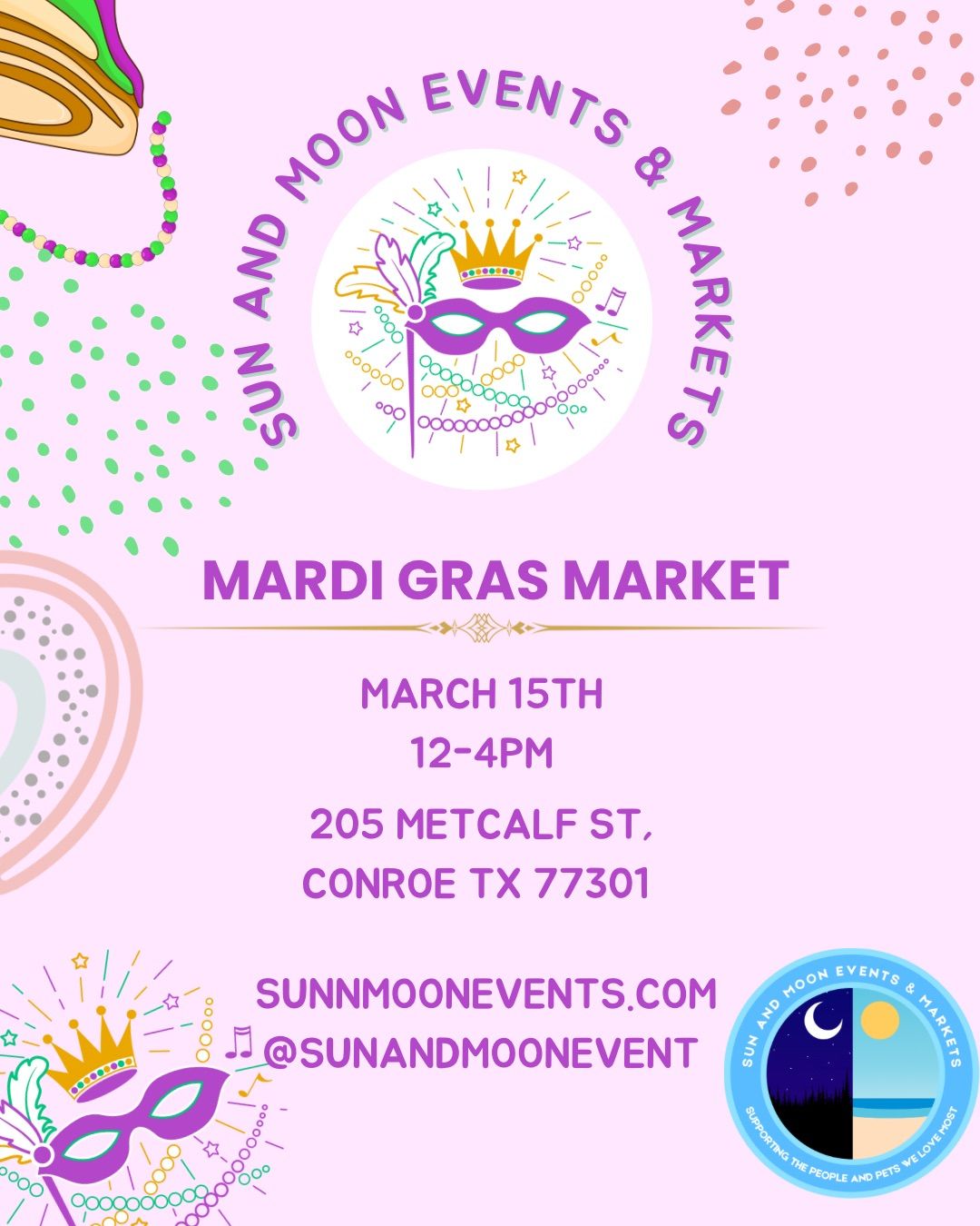 Mardi Gras Market - Downtown Conroe