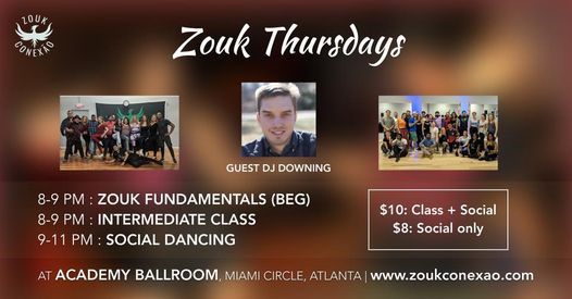 Brazilian Zouk Classes and Social Thursday