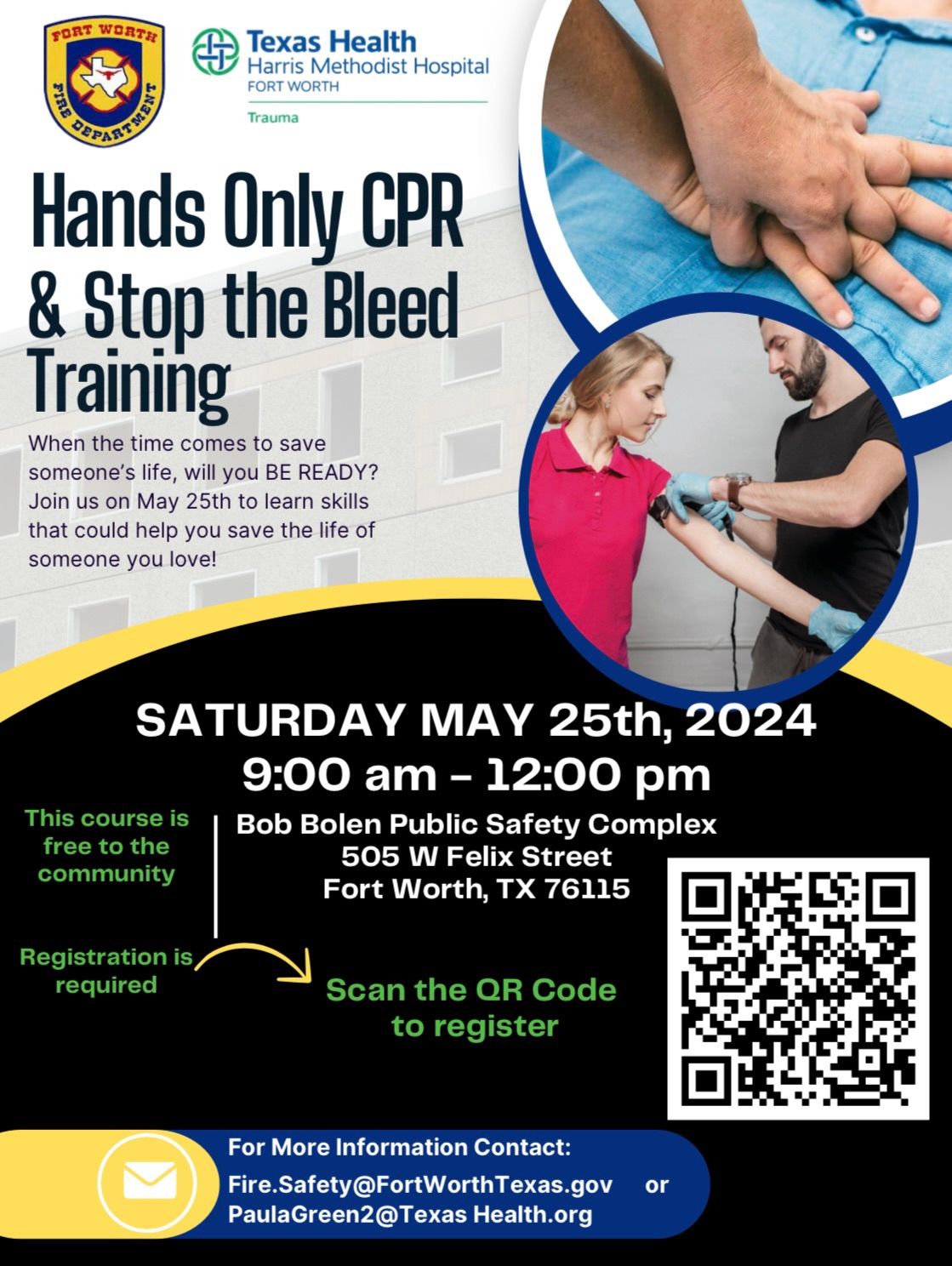 Hands Only CPR & Stop the Bleed Training
