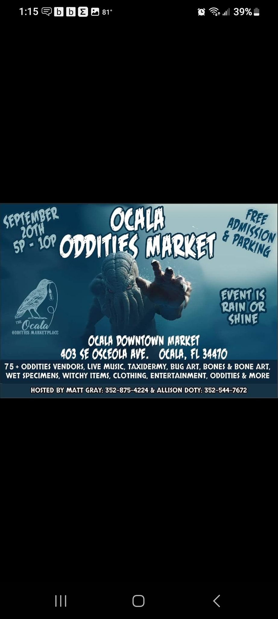 Ocala Oddities Market w\/ Spectral Runes 