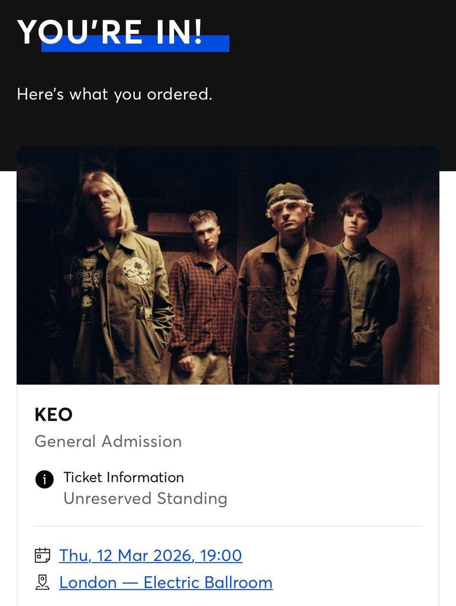 Keo London Tickets