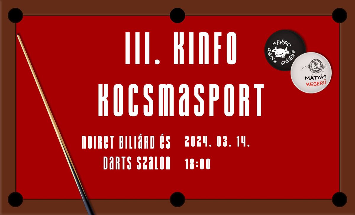 III. KINFO Kocsmasport