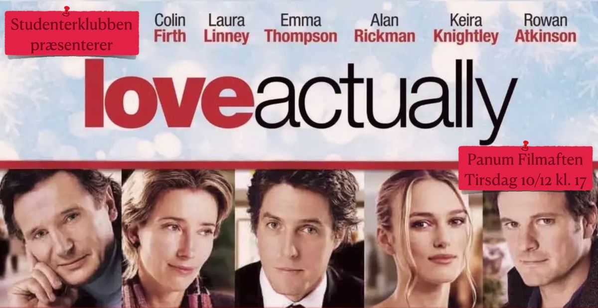 \u2764\ufe0f\u200d\ud83d\udd25 Panum Filmaften: Love Actually ed. \u2764\ufe0f\u200d\ud83d\udd25