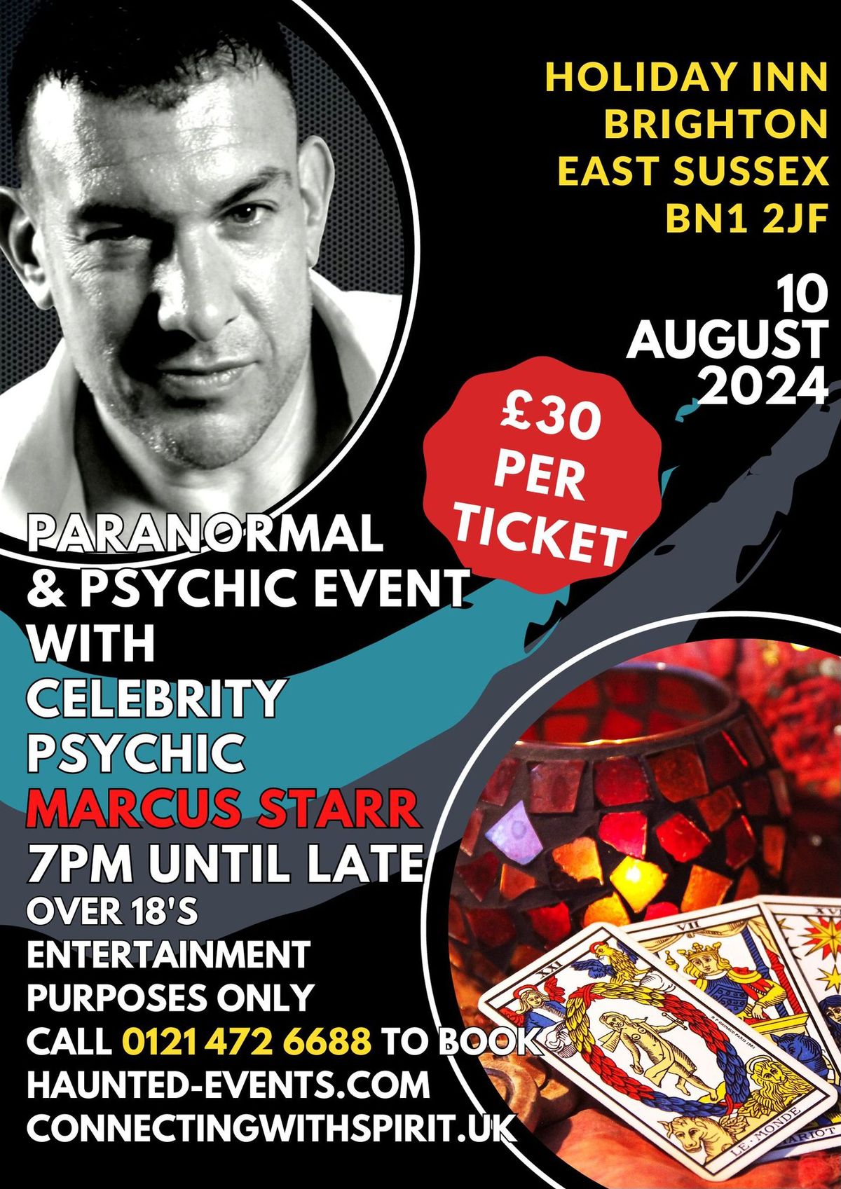 Paranormal & Psychic Event with Celebrity Psychic Marcus Starr @ IHG Brighton - Seafront
