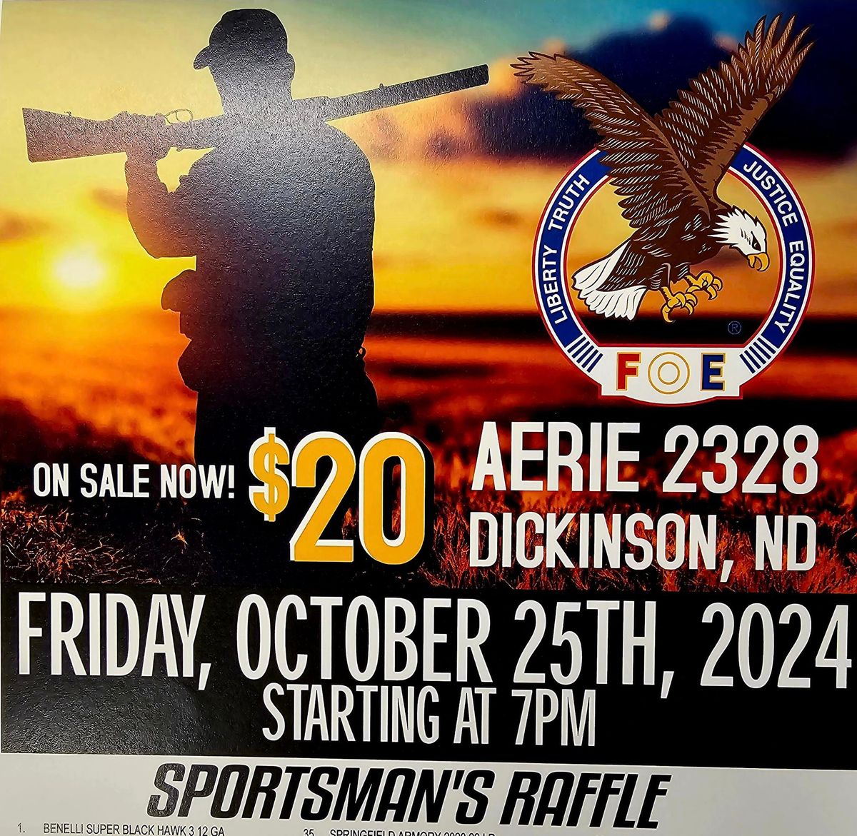 Dickinson Eagles Club Sportsman's Raffle