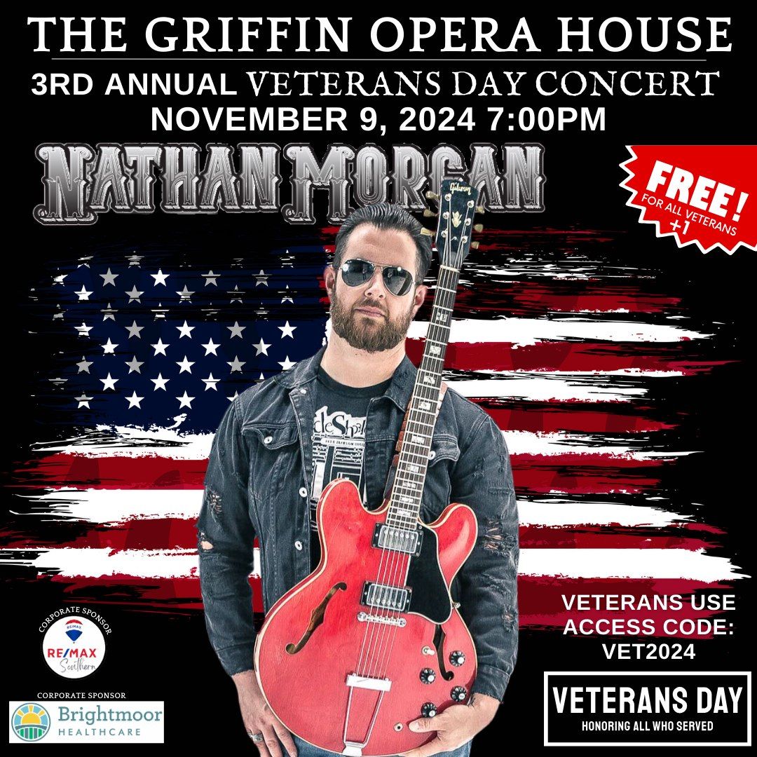 3rd ANNUAL VETERANS DAY CONCERT with NATHAN MORGAN