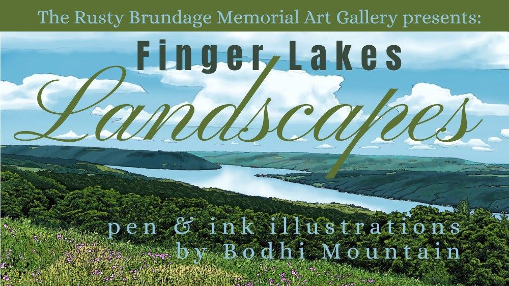 Finger Lakes Landscapes: Pen & Ink Illustrations by Bodhi Mountain