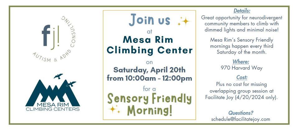 Sensory Friendly Climbing!