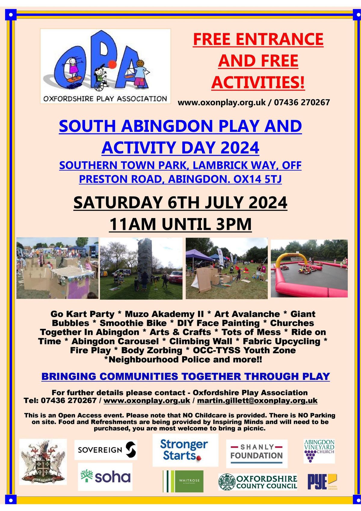 South Abingdon Play & Activity Day 2024