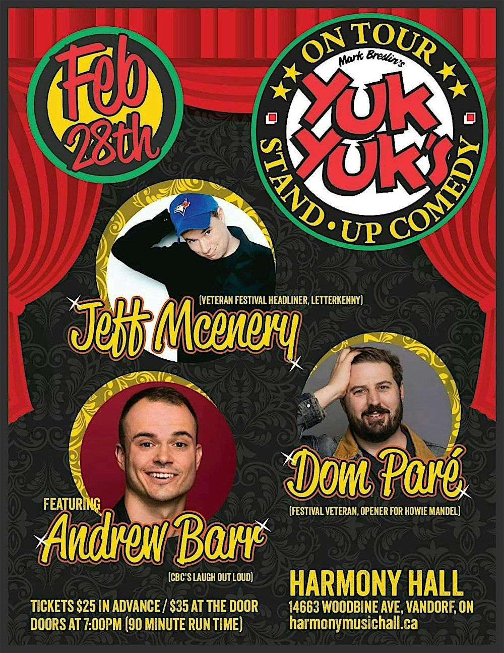 Yuk Yuk's does Harmony Hall- feat: Jeff McEnery (LetterKenny) and more!