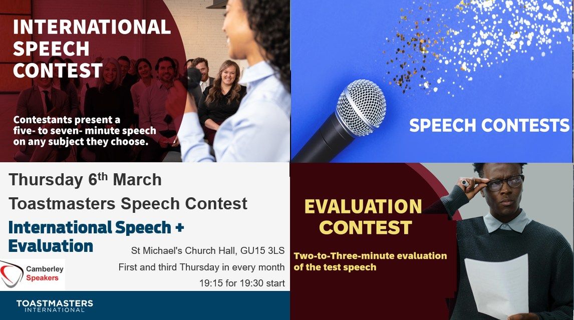 Camberley Speakers (Toastmasters) - Speech Contest 