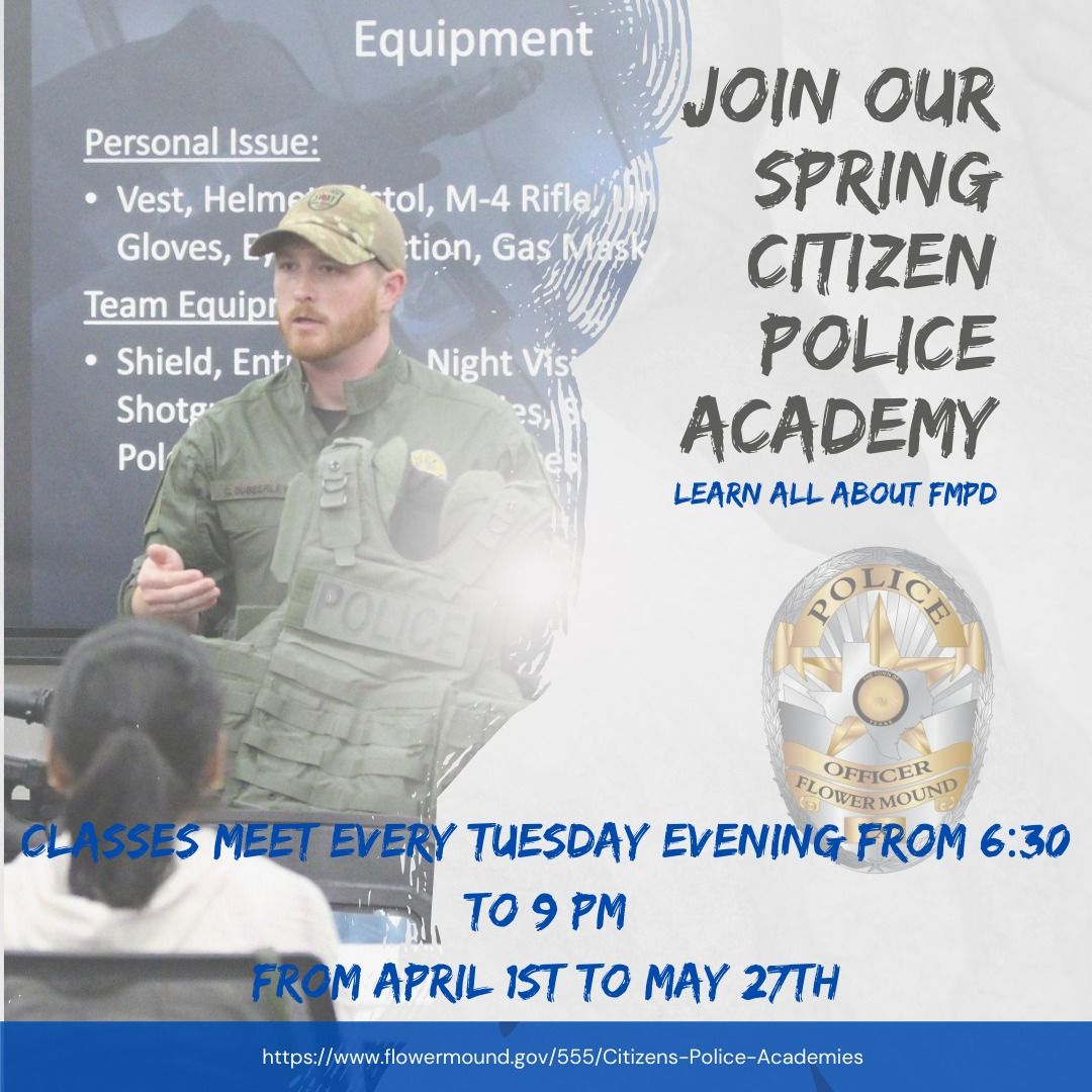 Registration Opens for Spring Citizen's Police Academy!