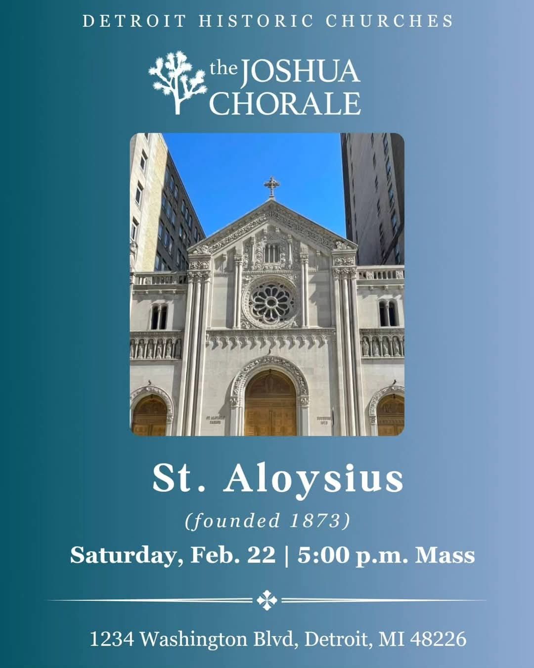 DHC Tour: The Joshua Chorale at St. Aloysius Vigil Mass