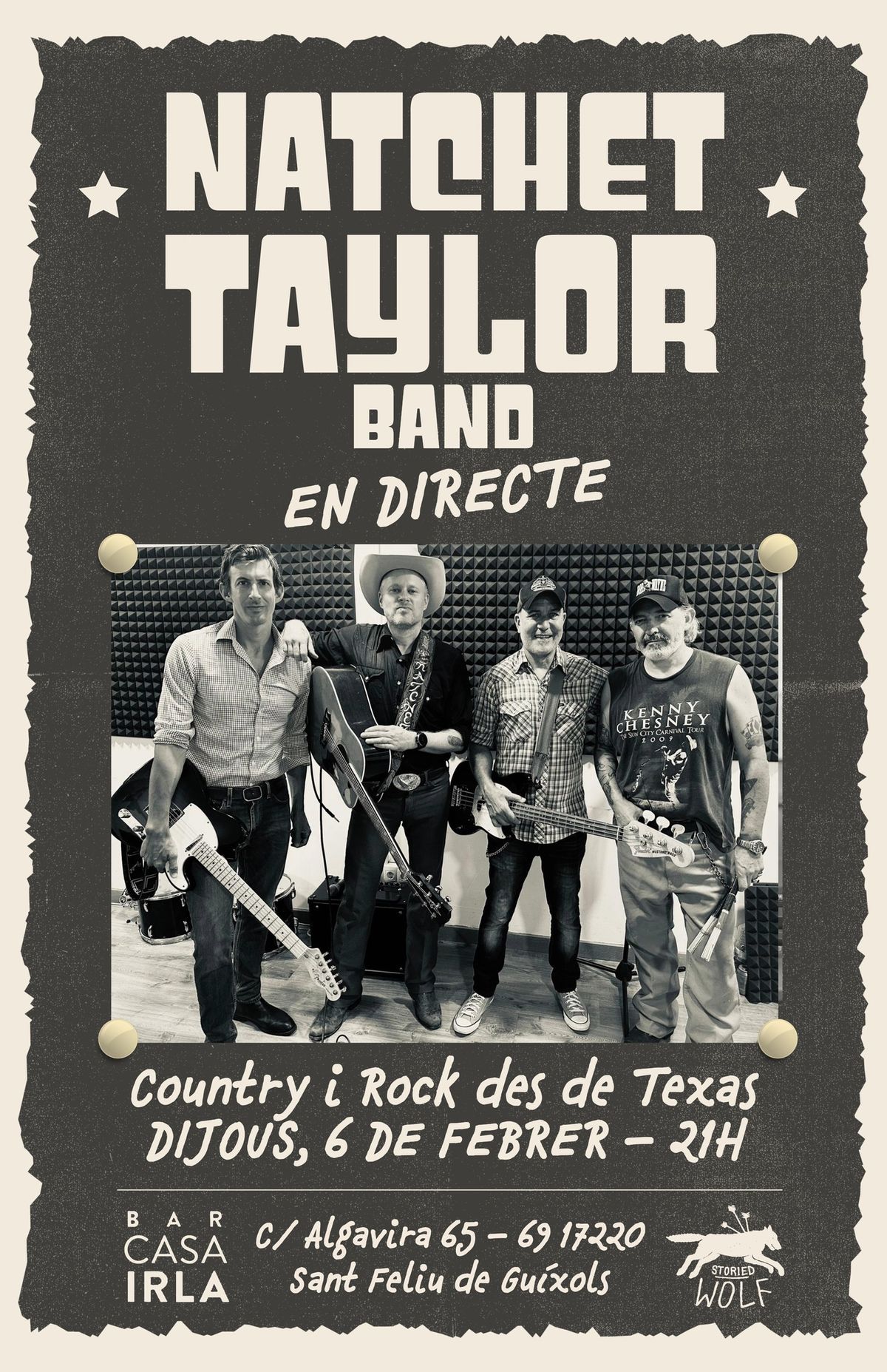 Natchet Taylor Band - En Directe en Bar Casa Irla en Sant Feliu de Guixols