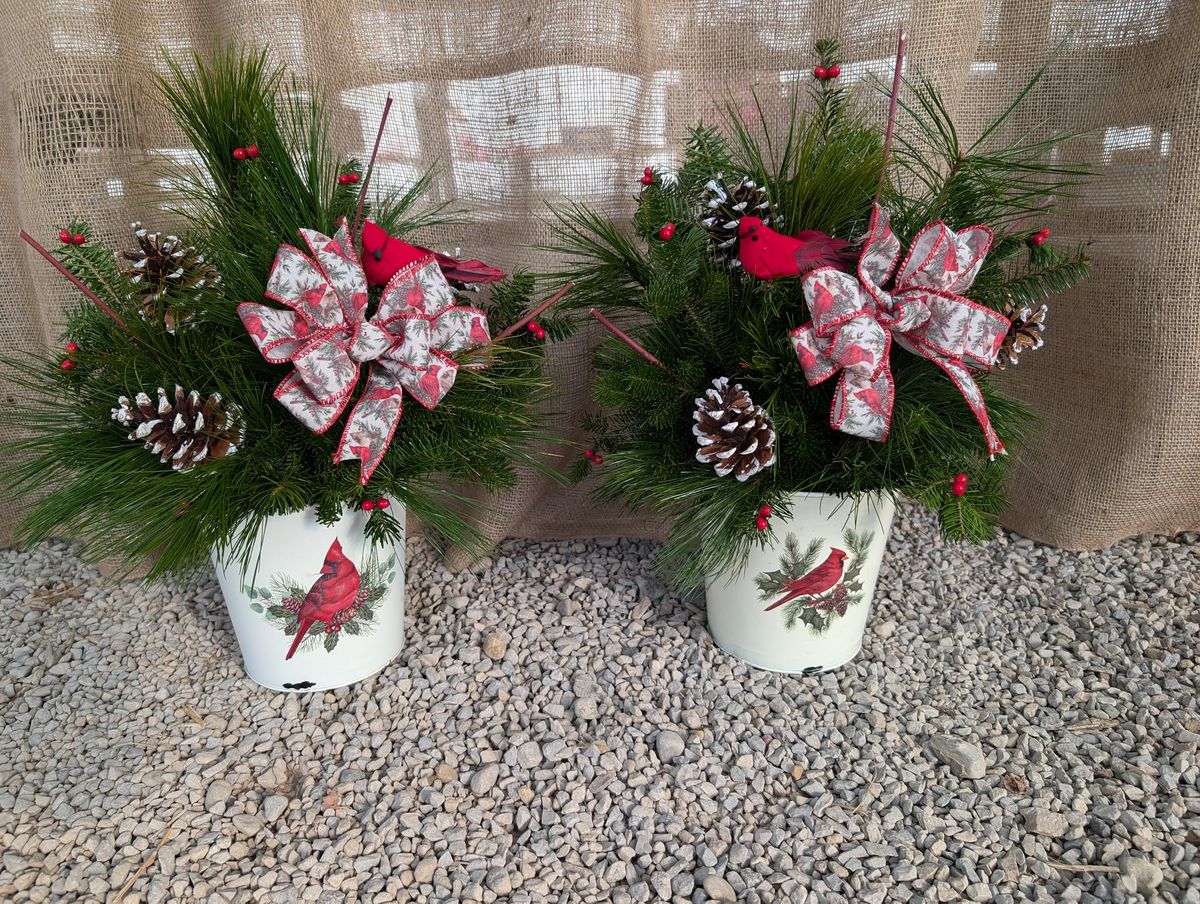 Fresh Greens Bring A Friend Rustic Cardinal Centerpiece Large