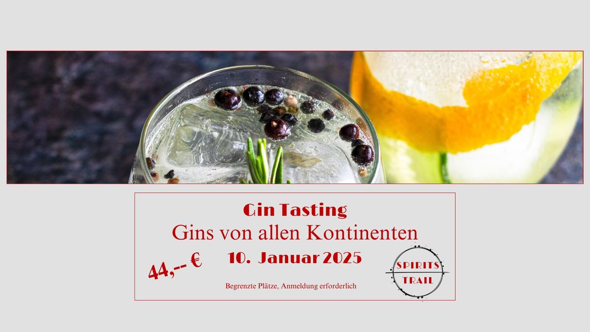 Spirits Trail - Gin Tasting - Gins von allen Kontinenten