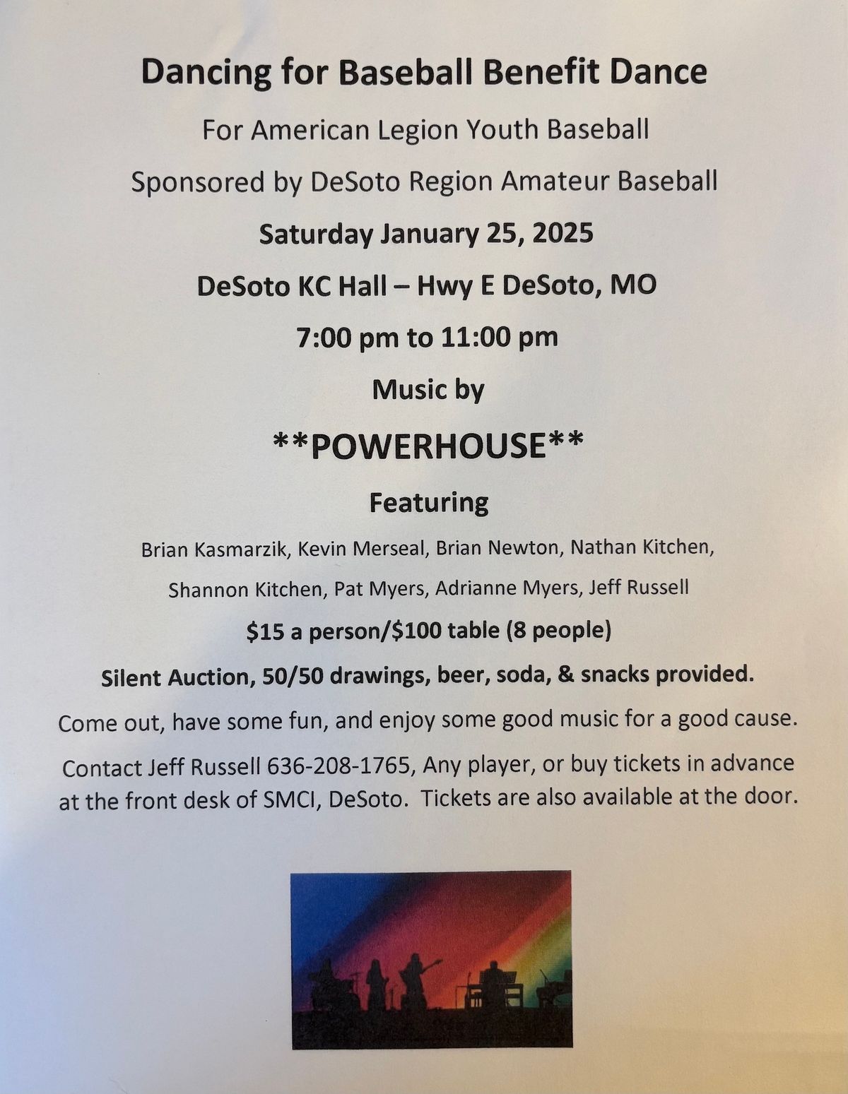 Annual Desoto American Legion Dance fundraiser