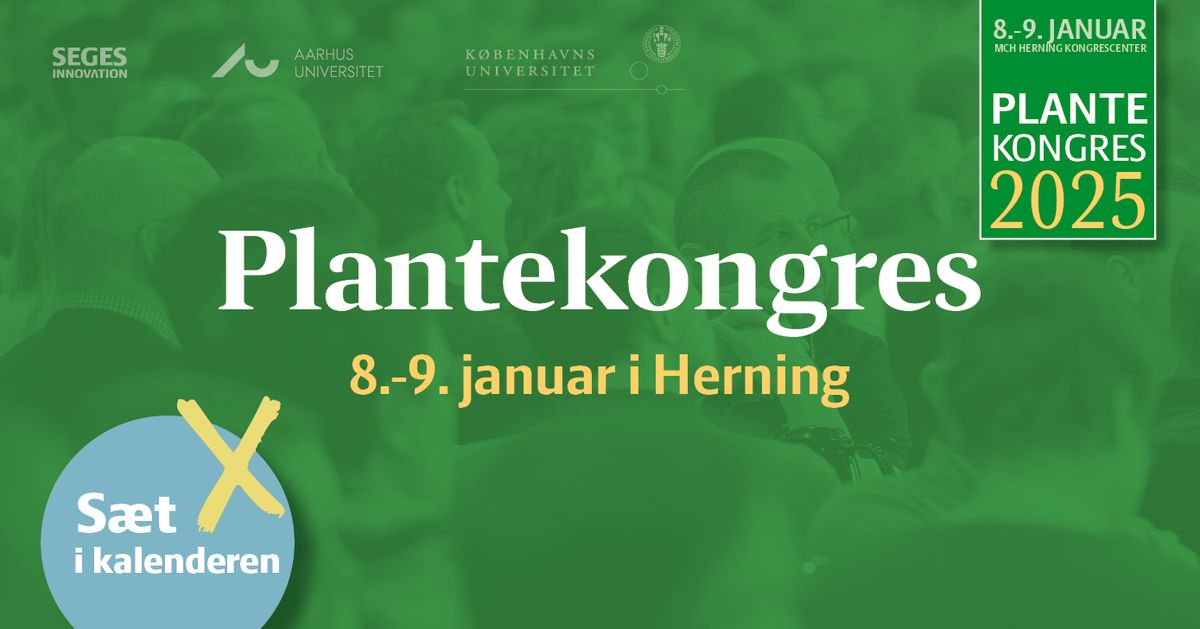 Plantekongres 2025 - S\u00e6t kryds i kalenderen \u274c\ud83c\udf3e