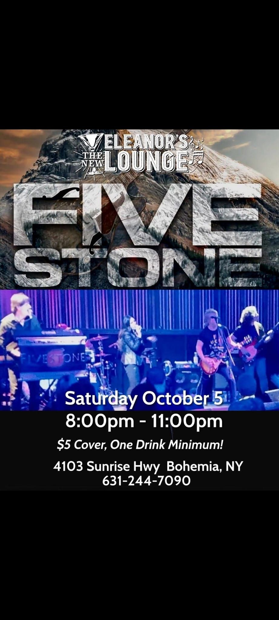 FIVESTONE Returns By Popular Demand to Eleanor's Lounge!