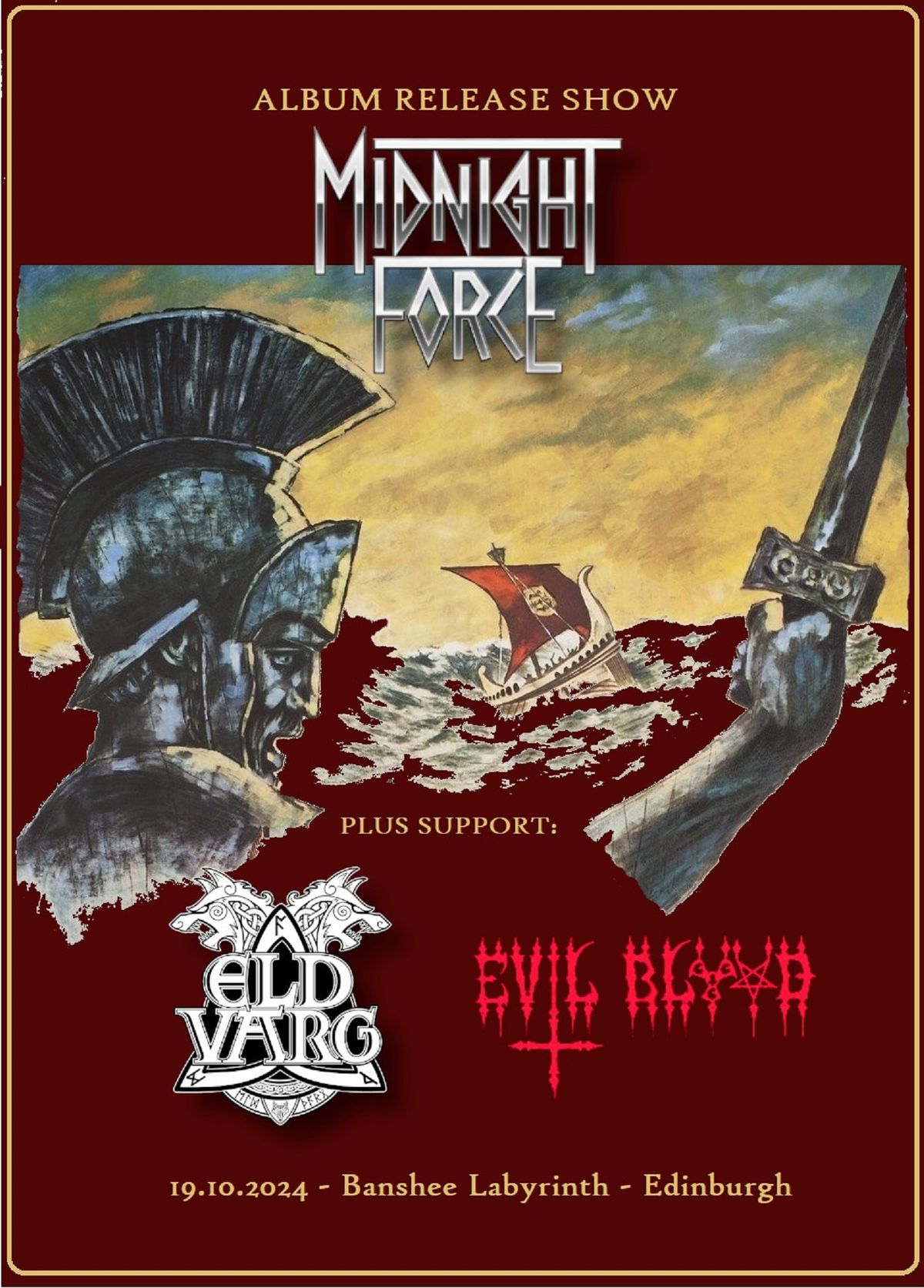 Midnight Force - Eld Varg - Evil Blood - Edinburgh