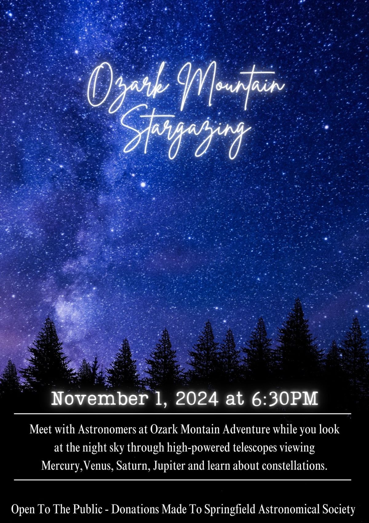 Ozark Mountain Stargazing Party