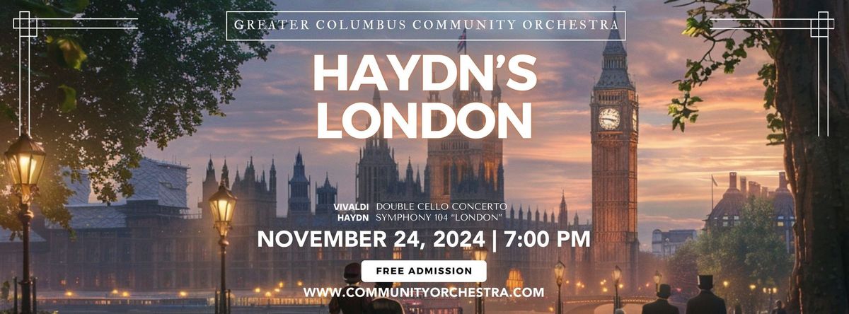 GCCO November Concert - \u201cHaydn\u2019s London\u201d