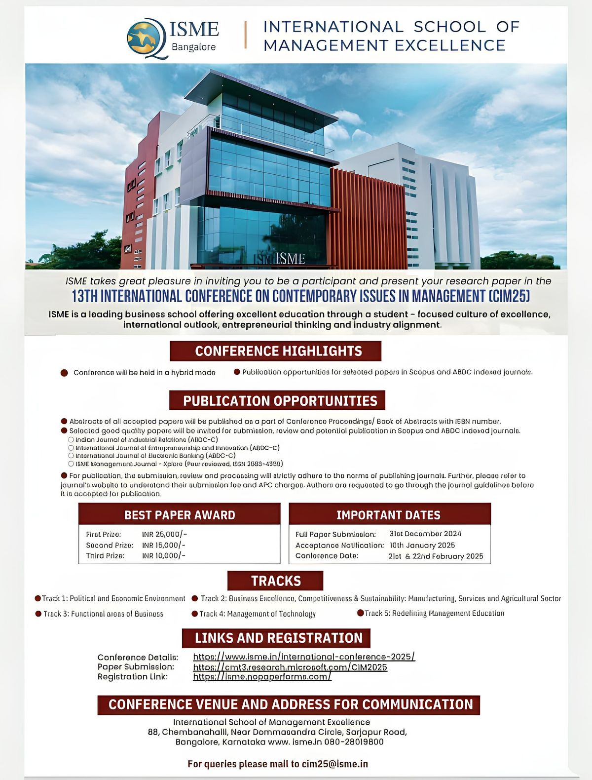 13th International Conference on Contemporary Issues in Management (CIM 25)