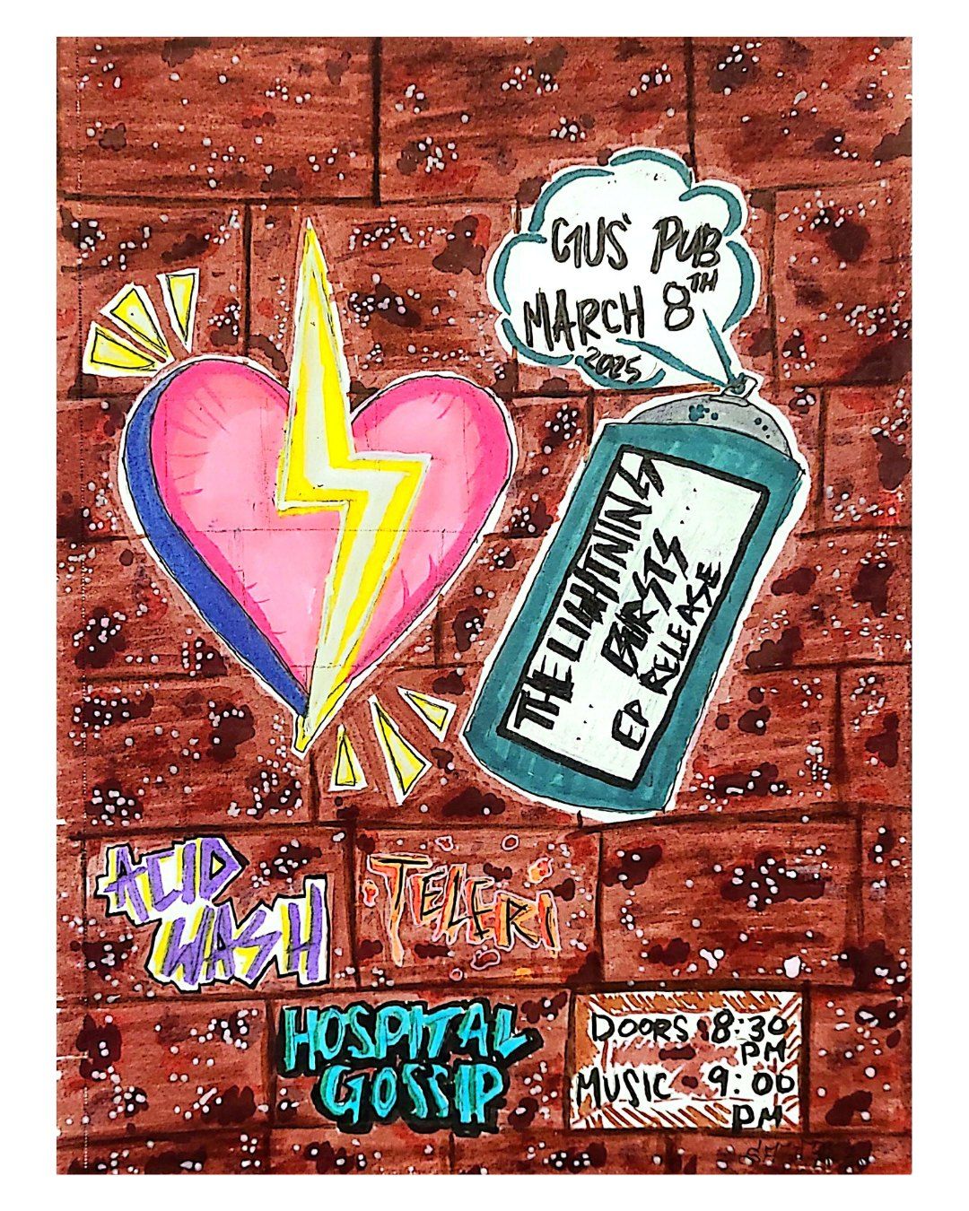 The Lightning Bursts EP Release Show ft. Teleri, Acid Wash & Hospital Gossip