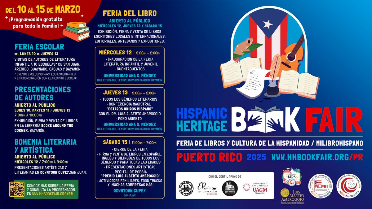 \u00a1\u00danete a la 1ra Edici\u00f3n de la Hispanic Heritage Book Fair Puerto Rico 2025!