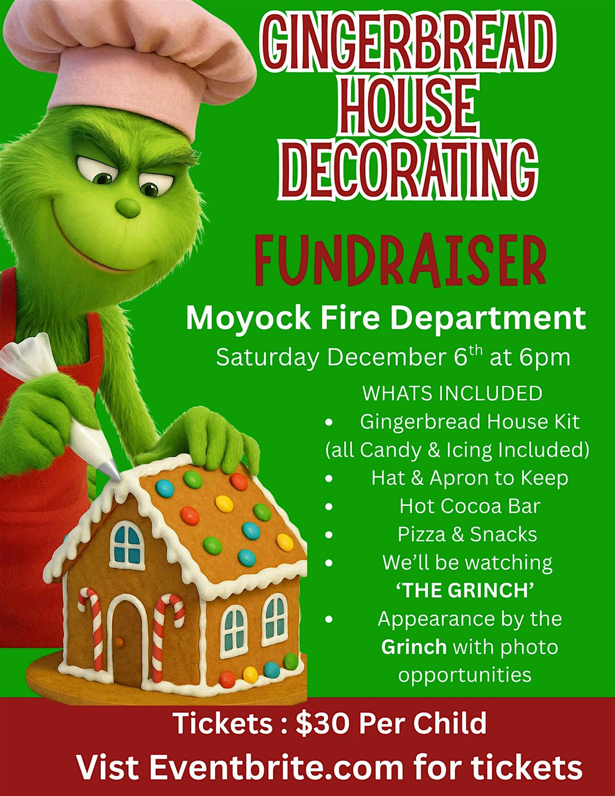 Gingerbread House decorating fundraiser