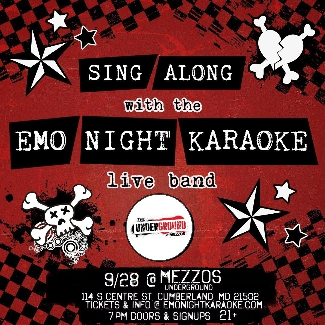 EMO NIGHT KARAOKE WITH A LIVE BACKING BAND - BACK AGAIN!