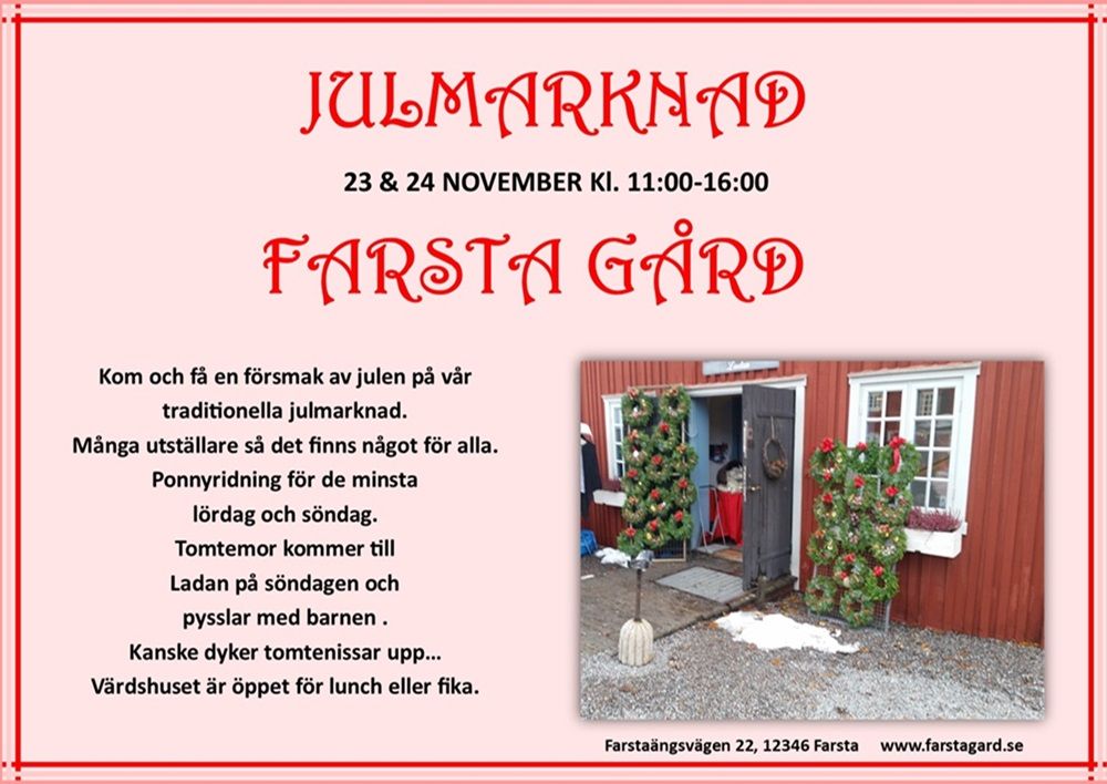 JULMARKNAD 23-24 nov kl. 11:00-16:00