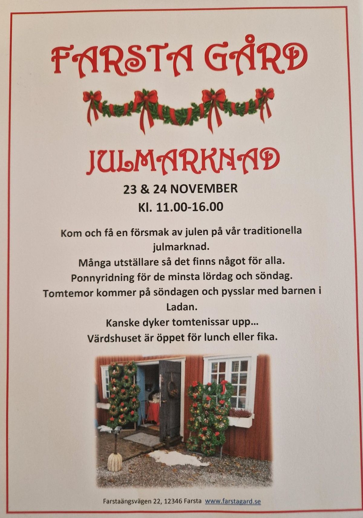 JULMARKNAD 23-24 nov kl. 11:00-16:00