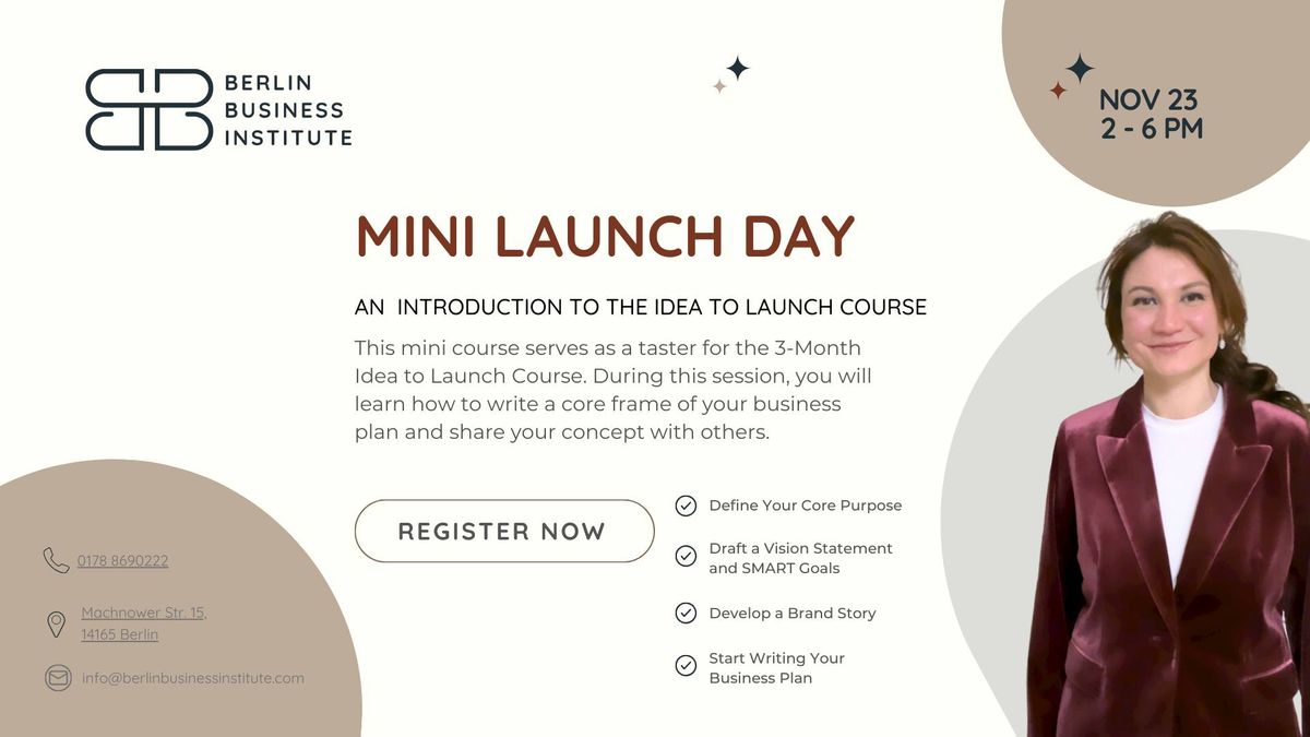 Business Plan Mini-Launch (Online Workshop)