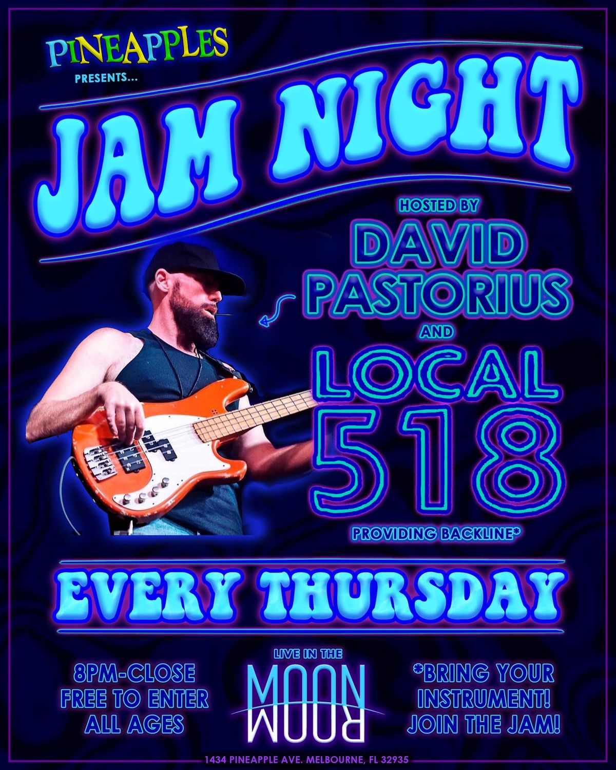 Jam Night w\/ David Pastorius and Local 518 at Pineapples