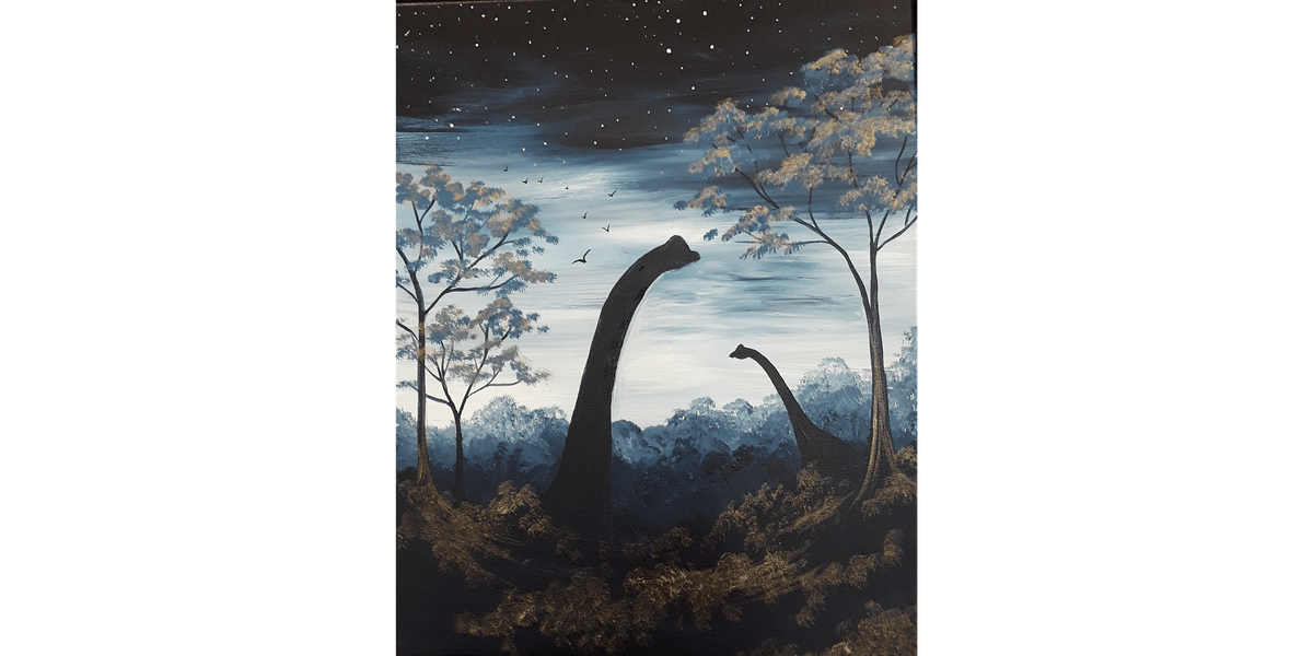 Dinosaurs in the Mist - Paint and Sip in Chicago | Classpop!\u2122