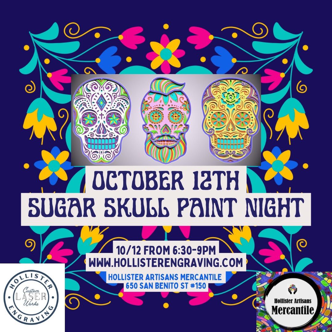 October Layered Sugar Skulls Paint class 10\/12